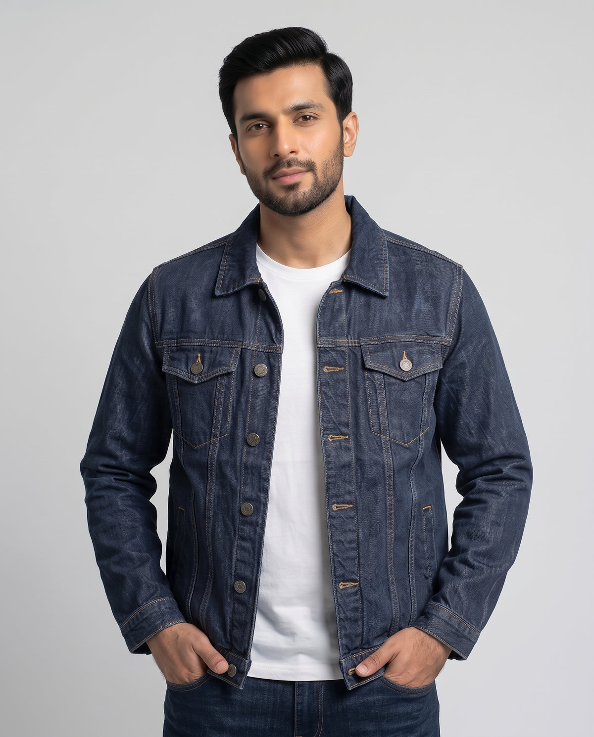 Men's Denim Jacket - Navy - JK-0412
