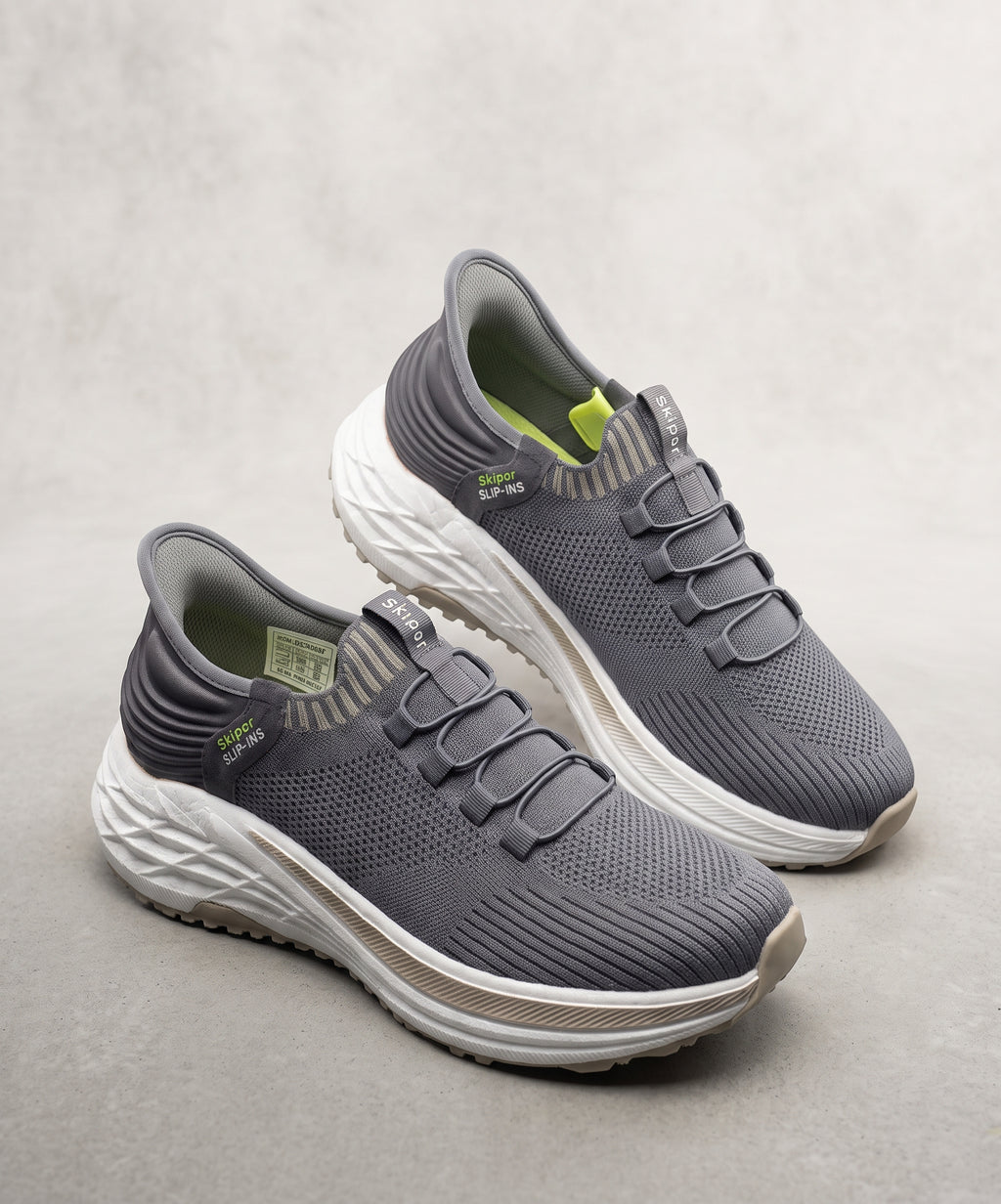 Knit Running Sneakers Fw-0161 D-Grey