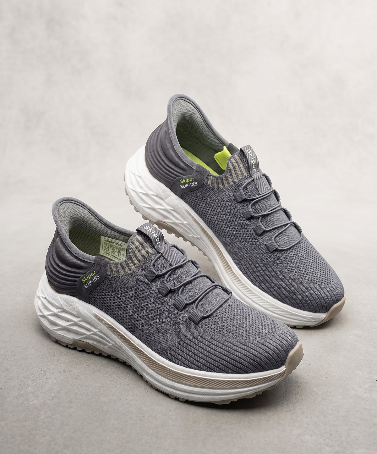 Knit Running Sneakers Fw-0161 D-Grey