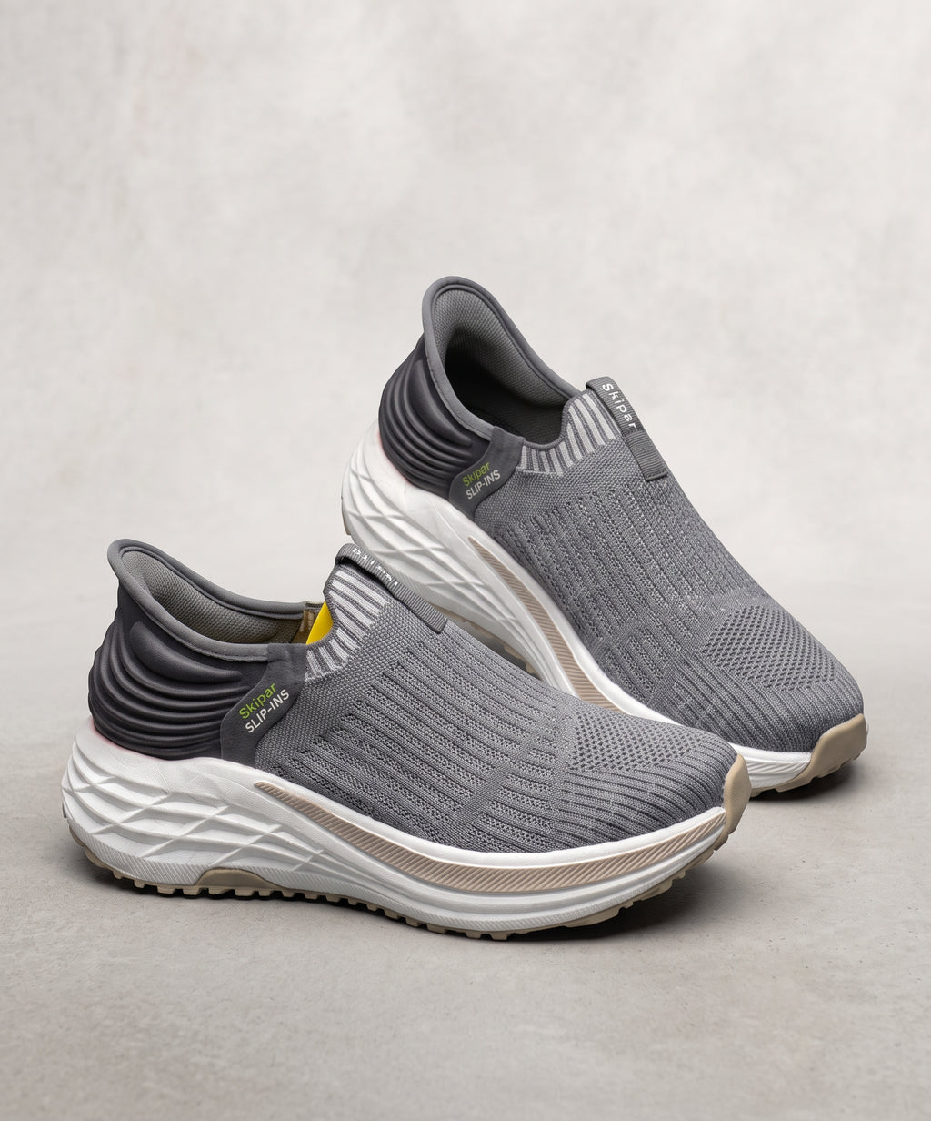 Knit Running Sneakers Fw-0162 D-Grey