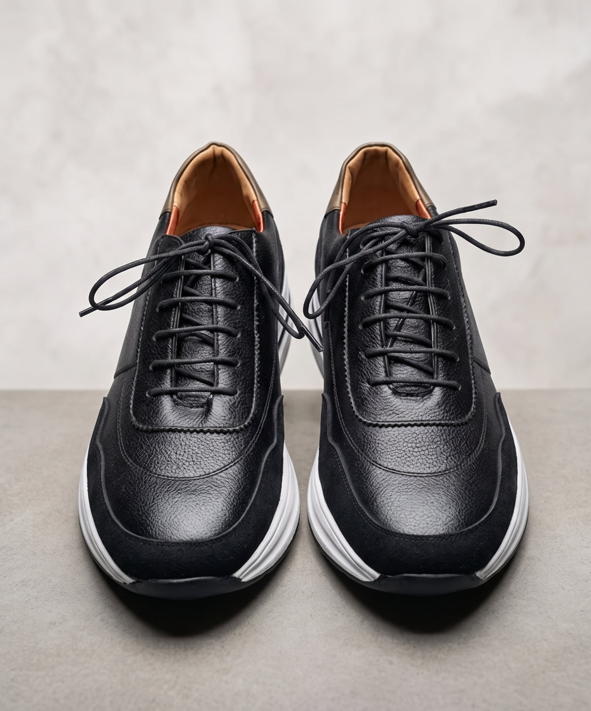 Leather Casual Sneakers Fw-0171 Black