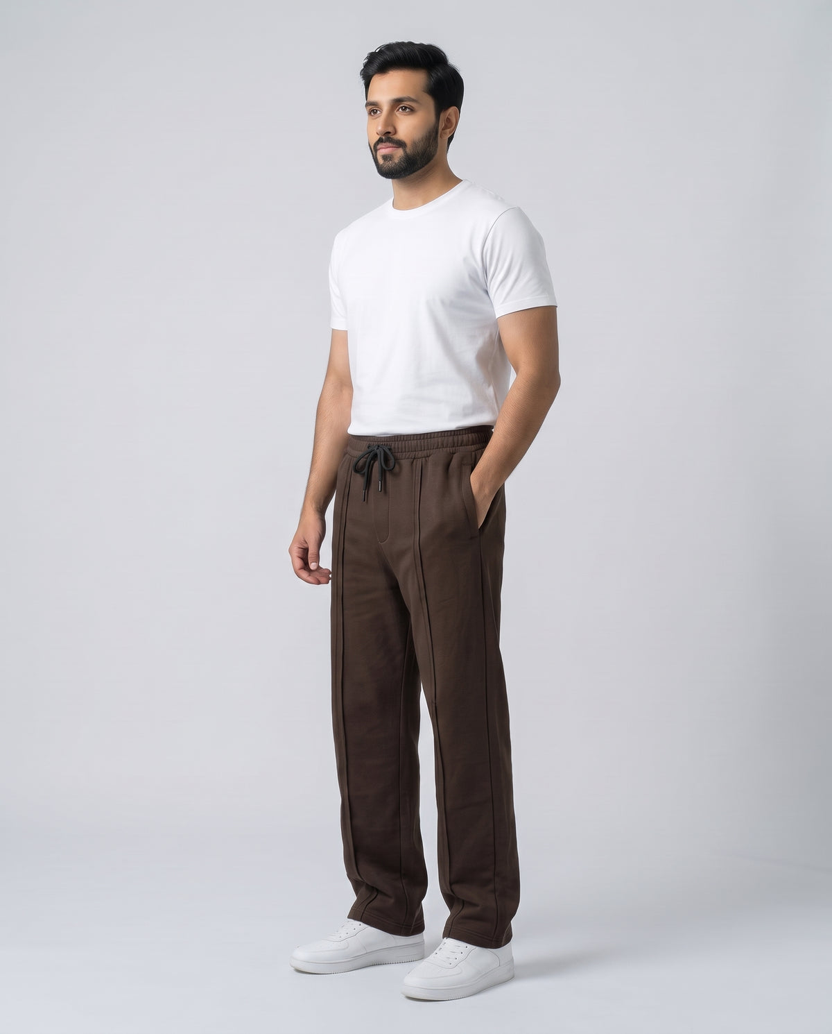 Men’s Terry Smart Baggy Trouser– LWR-0721 Coffee