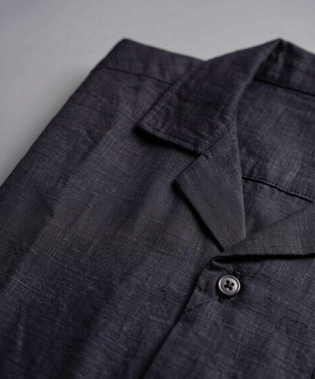 Men's Linen Shirt Full-Sleeves - Black Shc-3101 (ORG-H)