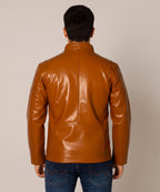 Men's Faux Leather Jacket Jk-0316 Camel