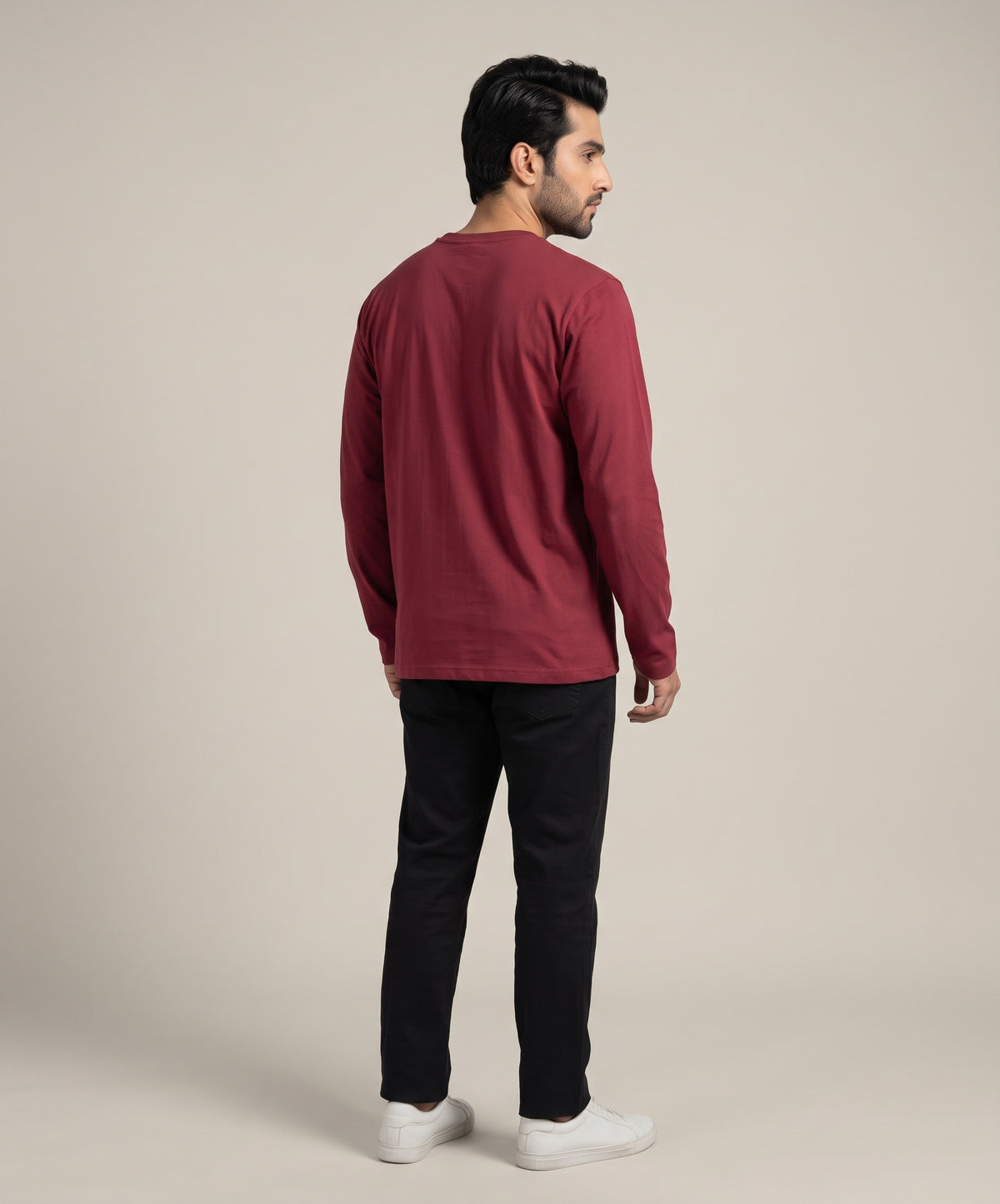 HR Clothing Men’s Maroon Full-Sleeves T-Shirt – TSH-6844