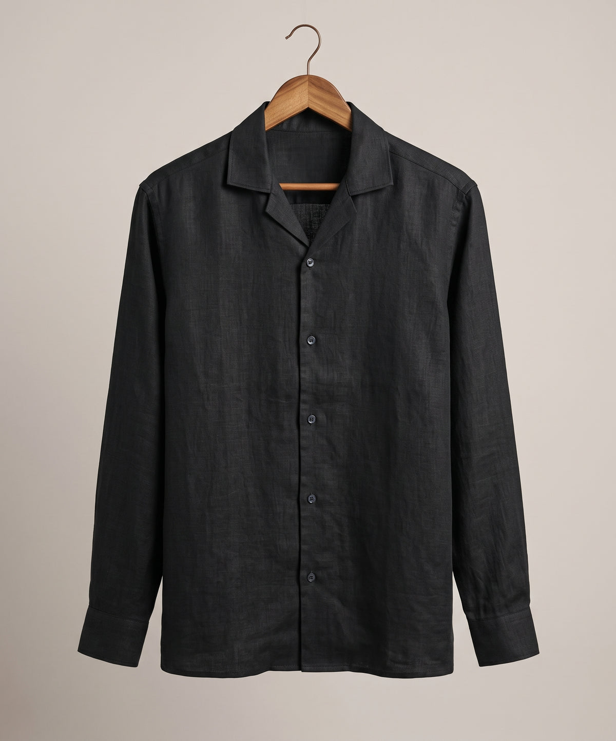 Men's Linen Shirt Full-Sleeves - Black Shc-3101 (ORG-H)