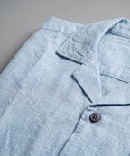 Men's Linen Shirt Full-Sleeves - Sky-Texture Shc-3101 (ORG-H)
