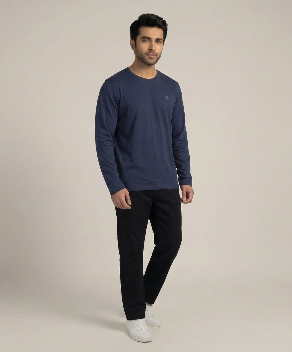 HR Clothing Men’s Navy Full-Sleeves T-Shirt – TSH-5600