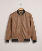 Men's Leather Jacket - Brown JK-0444