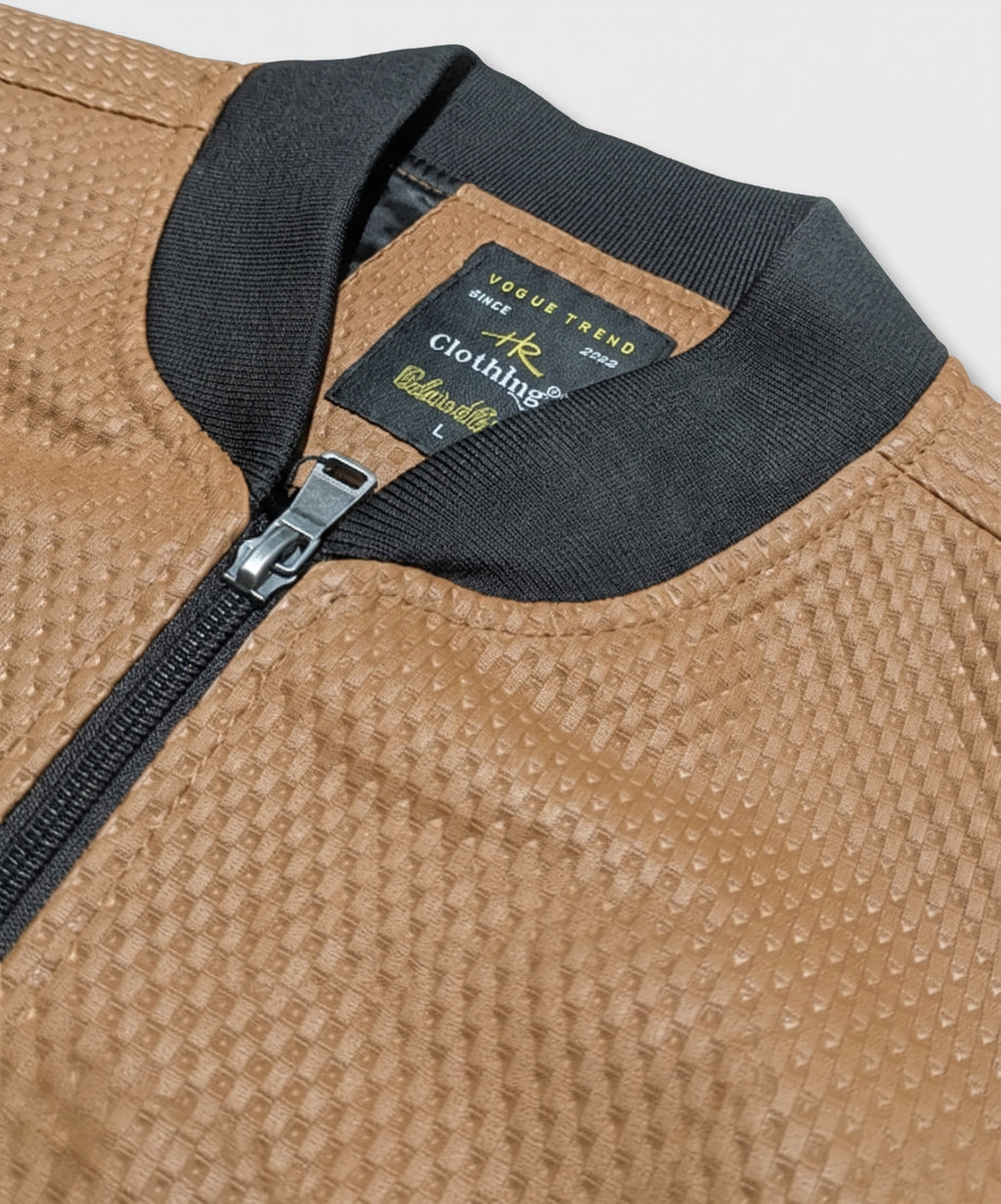 Men's Leather Jacket - Brown JK-0444