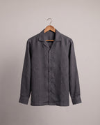Men's Linen Shirt Full-Sleeves - D-Grey Shc-3101 (ORG-H)