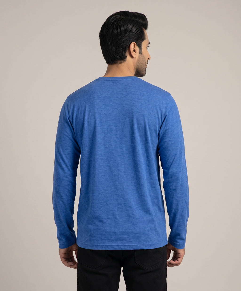 HR Clothing Men’s Blue Full-Sleeves T-Shirt – TSH-6734