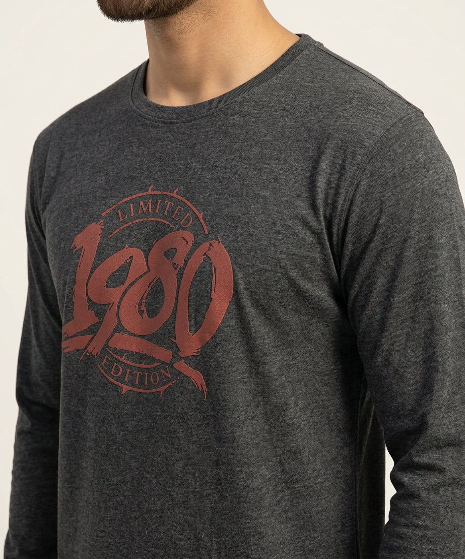 HR Clothing Men’s Grey Full-Sleeves T-Shirt – TSH-5602