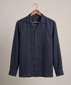 Men's Linen Shirt Full-Sleeves - Blue Shc-3101 (ORG-H)