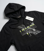 HR Clothing Men's Printed Hoodie - Black Tsh-5993