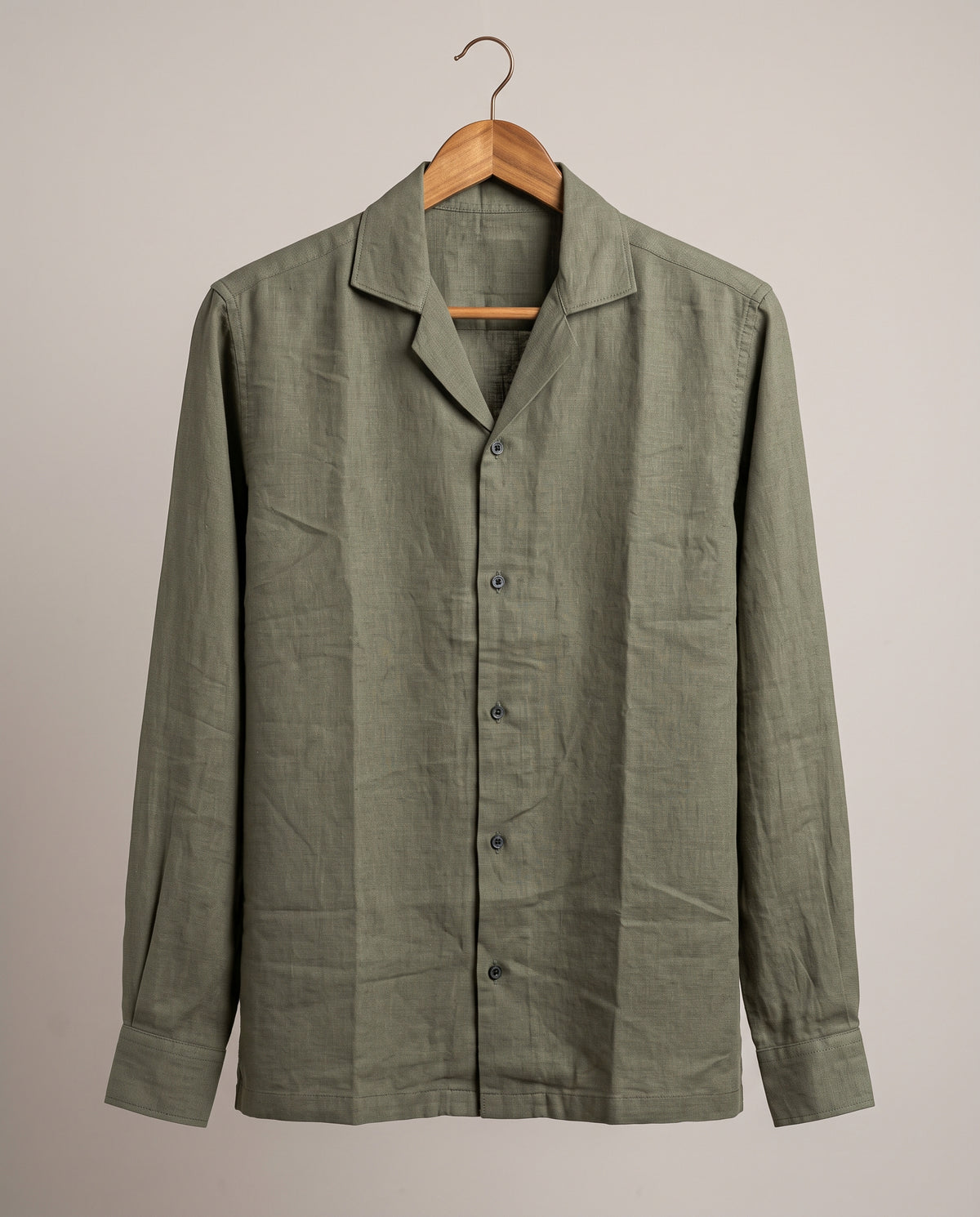Men's Linen Shirt Full-Sleeves - Green Shc-3101 (ORG-H)