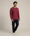 HR Clothing Men’s Maroon Full-Sleeves T-Shirt – TSH-6844