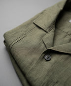 Men's Linen Shirt Full-Sleeves - Green Shc-3101 (ORG-H)