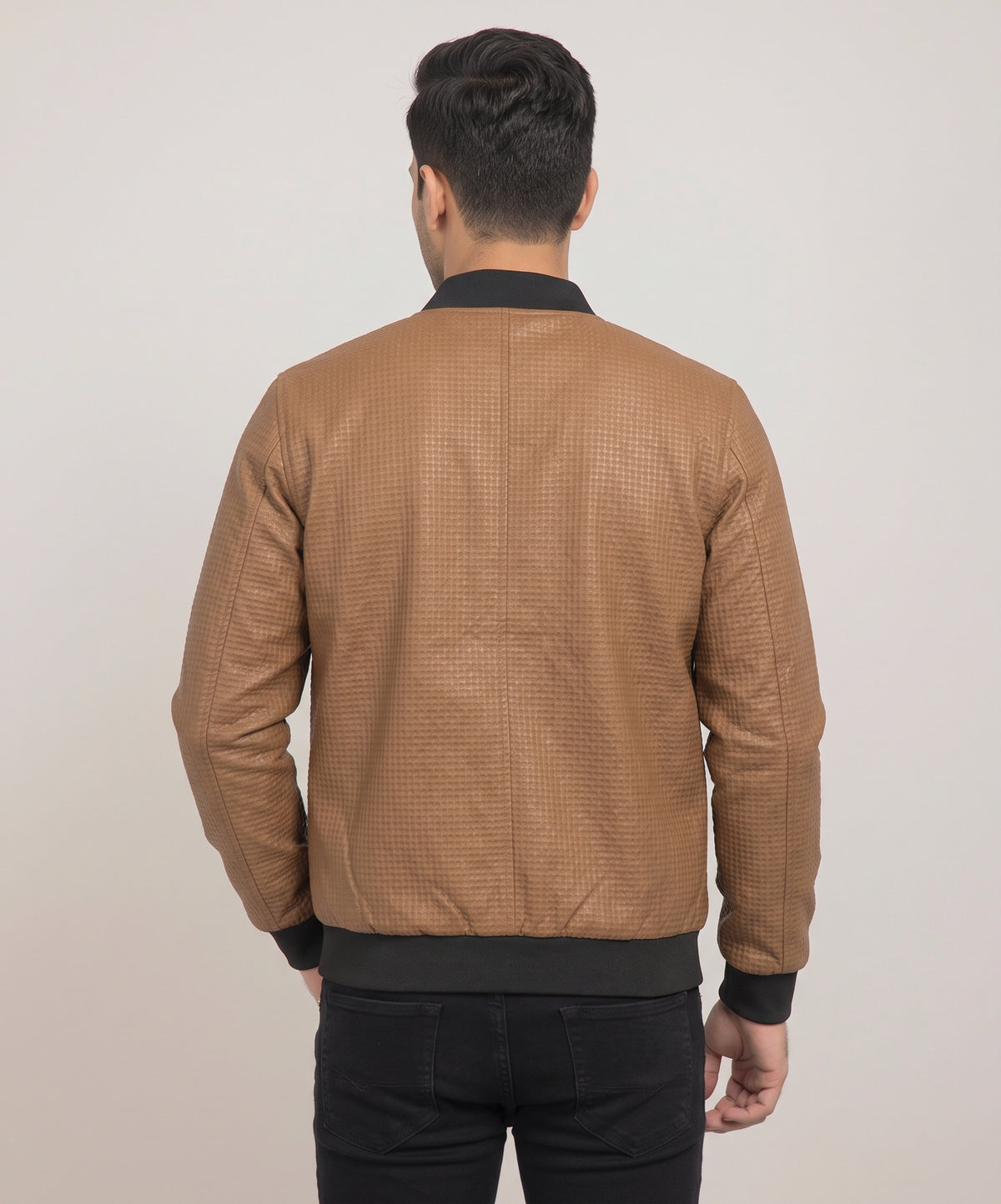 Men's Leather Jacket - Brown JK-0444