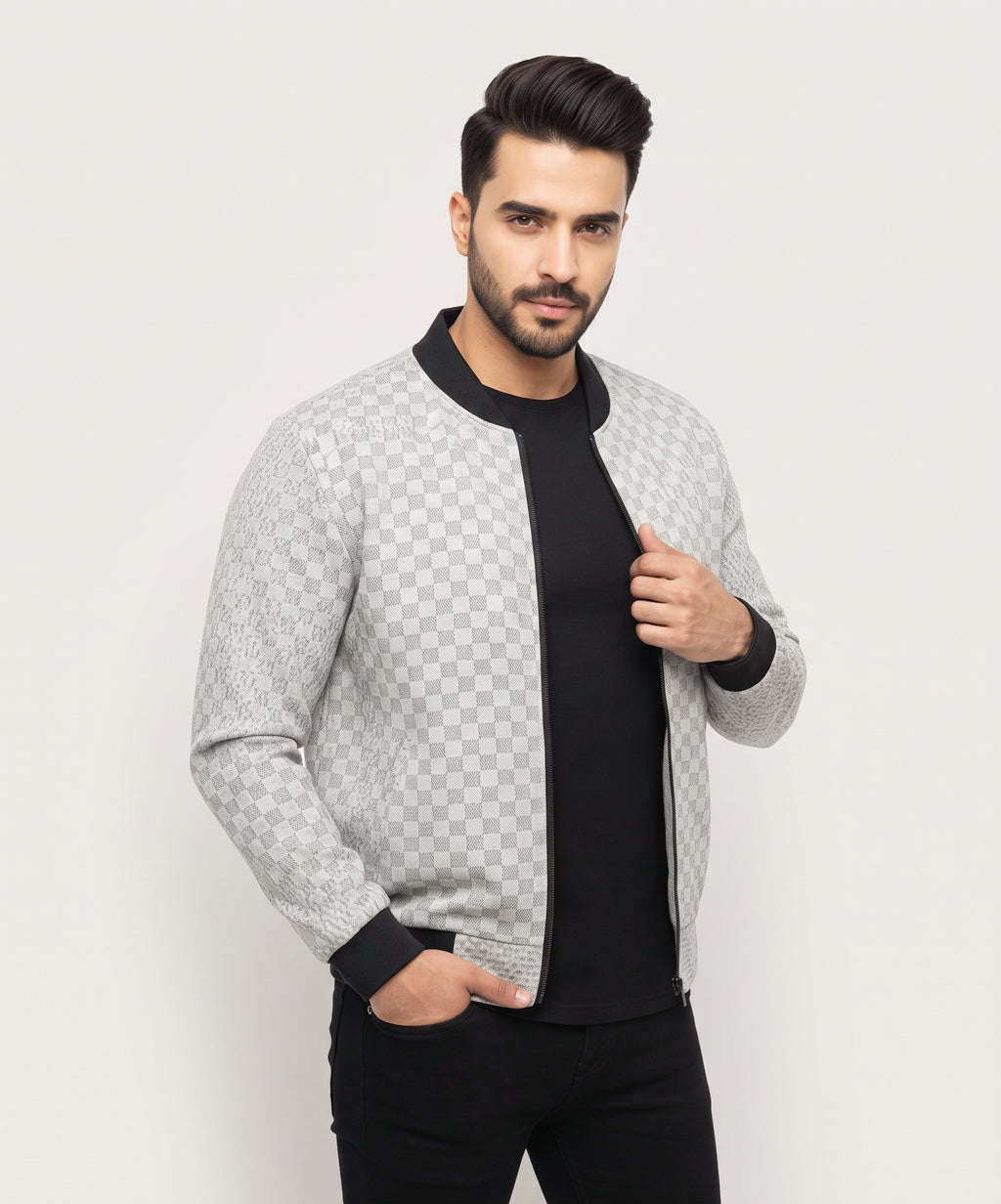 Men's Leather Jacket - White JK-0422