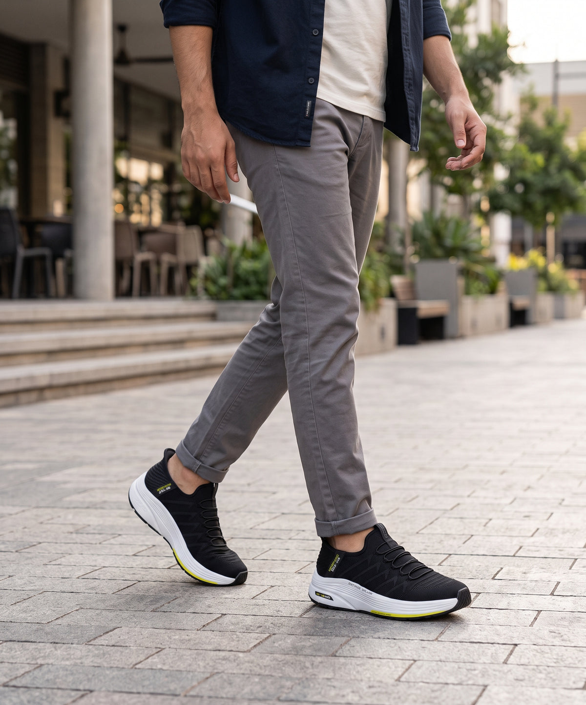 Knit Running Sneakers Fw-0181 Black