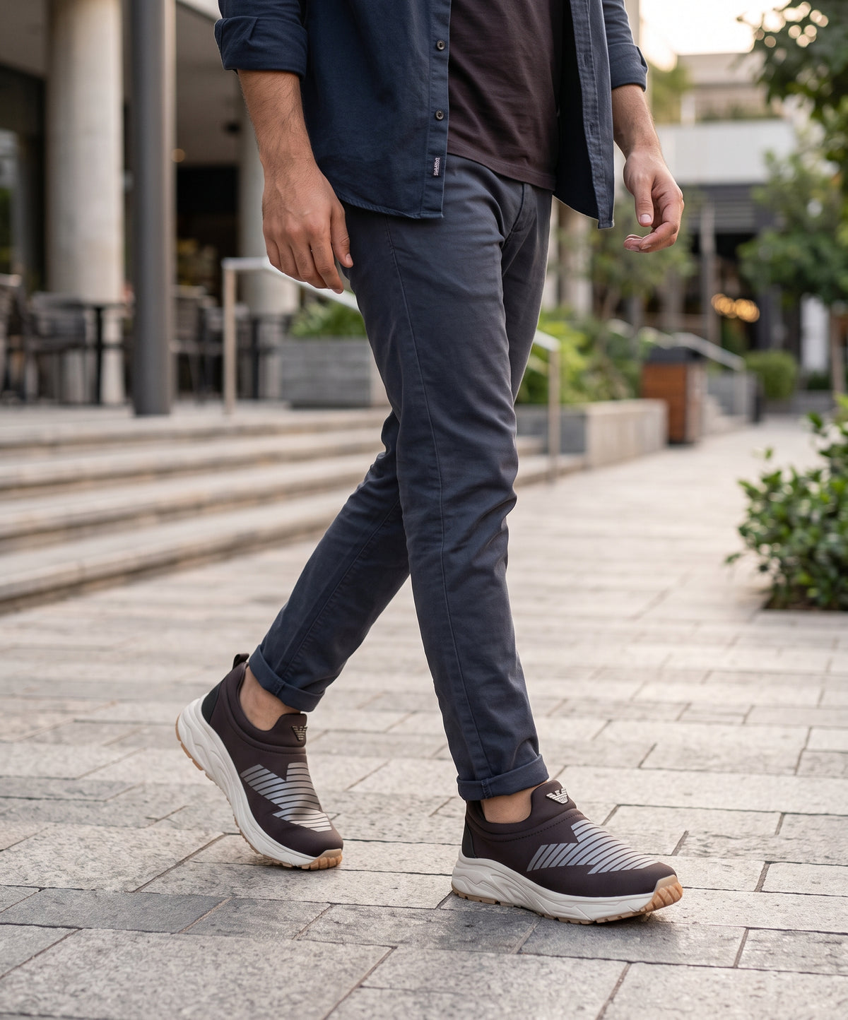 Slip-On Casual Sneakers Fw-0173 Coffee