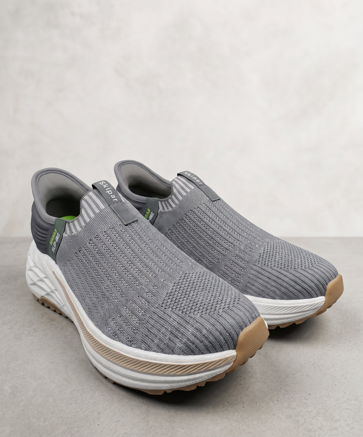 Knit Running Sneakers Fw-0162 D-Grey