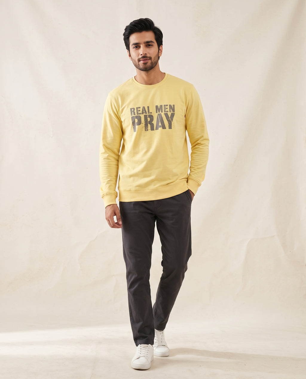 HR Clothing Men’s Bright-Yellow Full-Sleeves T-Shirt – TSH-6827