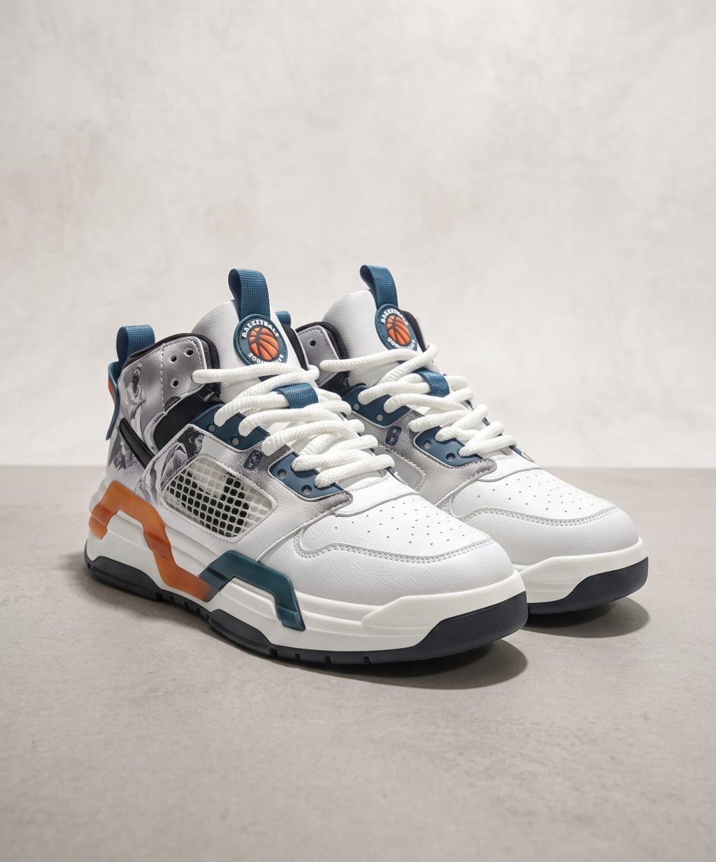 BasketBall Casual Sneakers Fw-0158 White