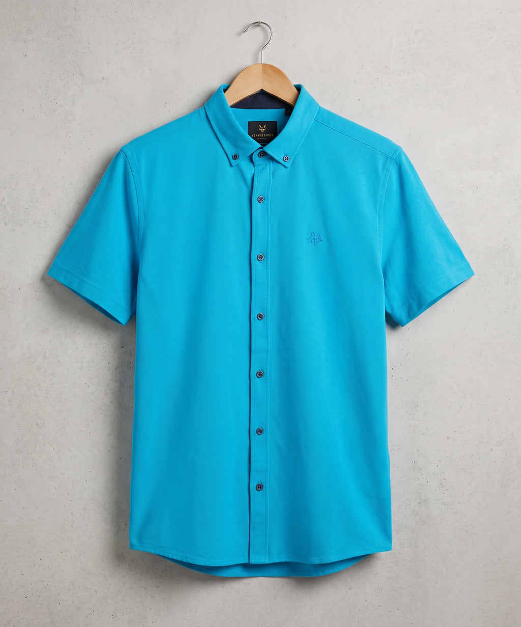 Men's Blue Casual Half Sleeve Shirt – SHC-2028