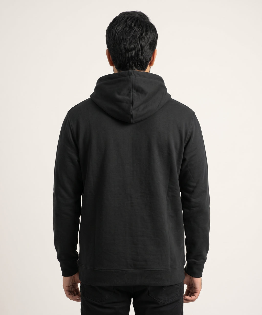 HR Clothing Men's Printed Hoodie - Black - Tsh-5990