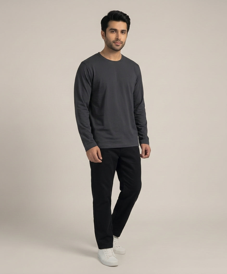 HR Clothing Men’s Black Full-Sleeves T-Shirt – TSH-5545