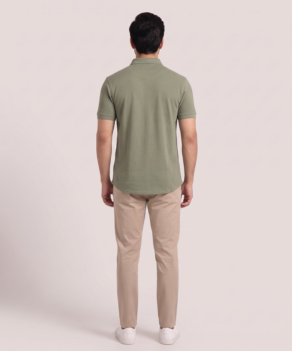 Men's Green Casual Half Sleeve Shirt – SHC-2070