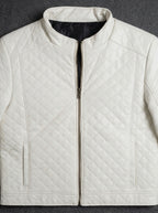 Men's Faux Leather Jacket Jk-0337 White