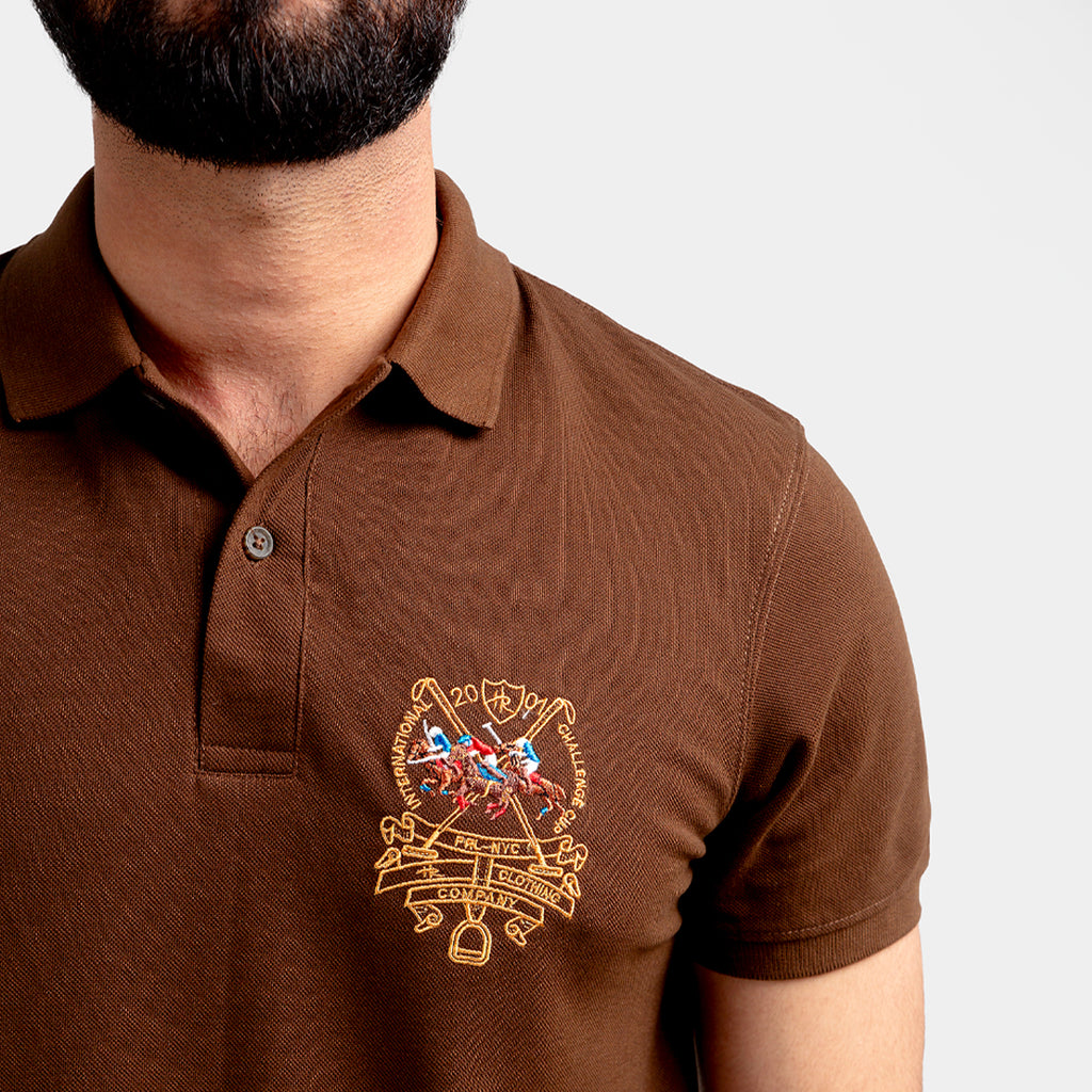 HR Clothing Men's Polo T-Shirt Brown TSH-5546