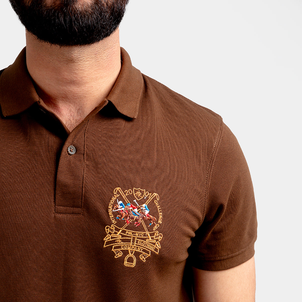 HR Clothing Men's Polo T-Shirt Brown TSH-5546