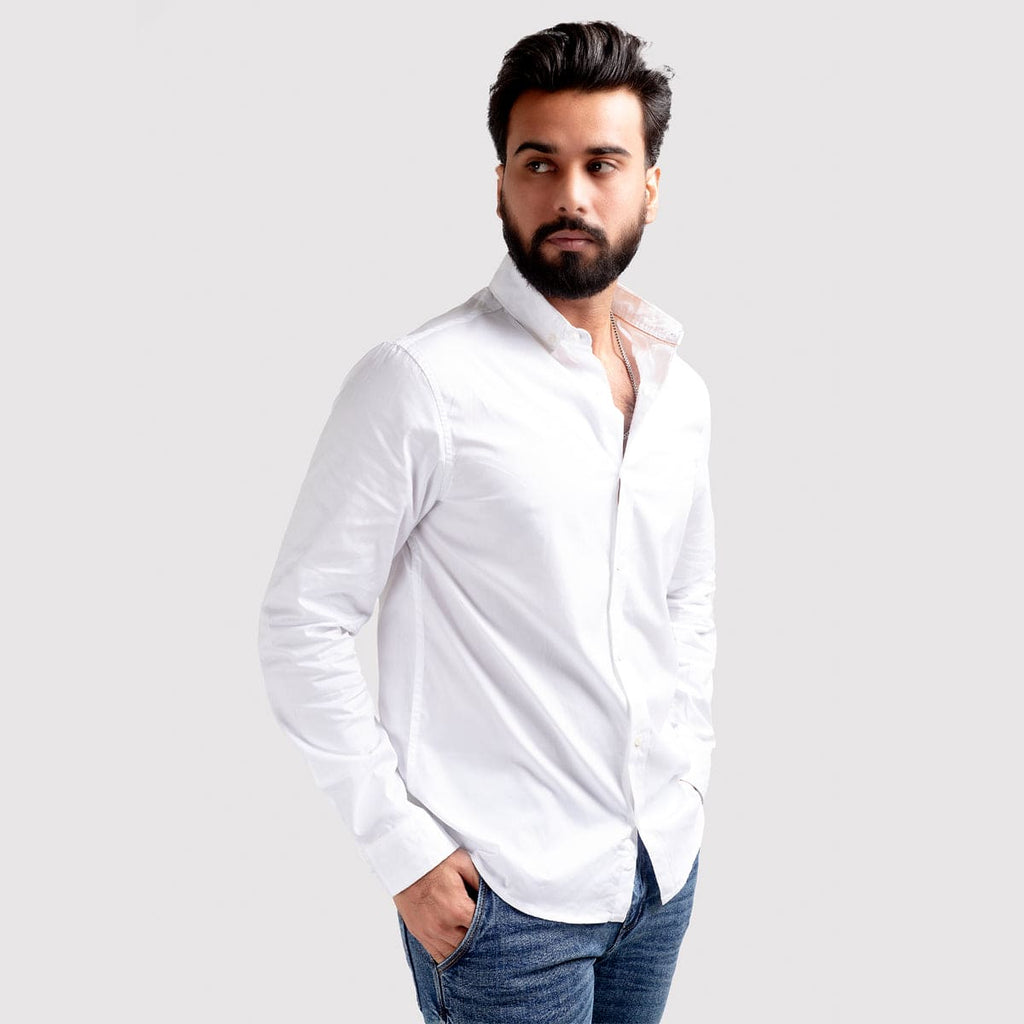 Men's Casual Shirt - White Shc-1976 (ORG)