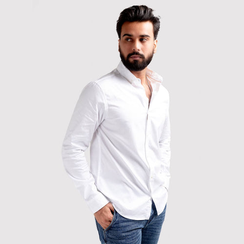 Men's Casual Shirt - White Shc-1976 (ORG)