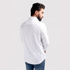 HR Clothing Men's Casual Textured Shirt - White