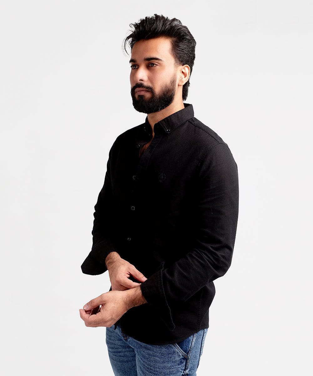 Men's Casual Shirt - Black Shc-1976 (ORG)