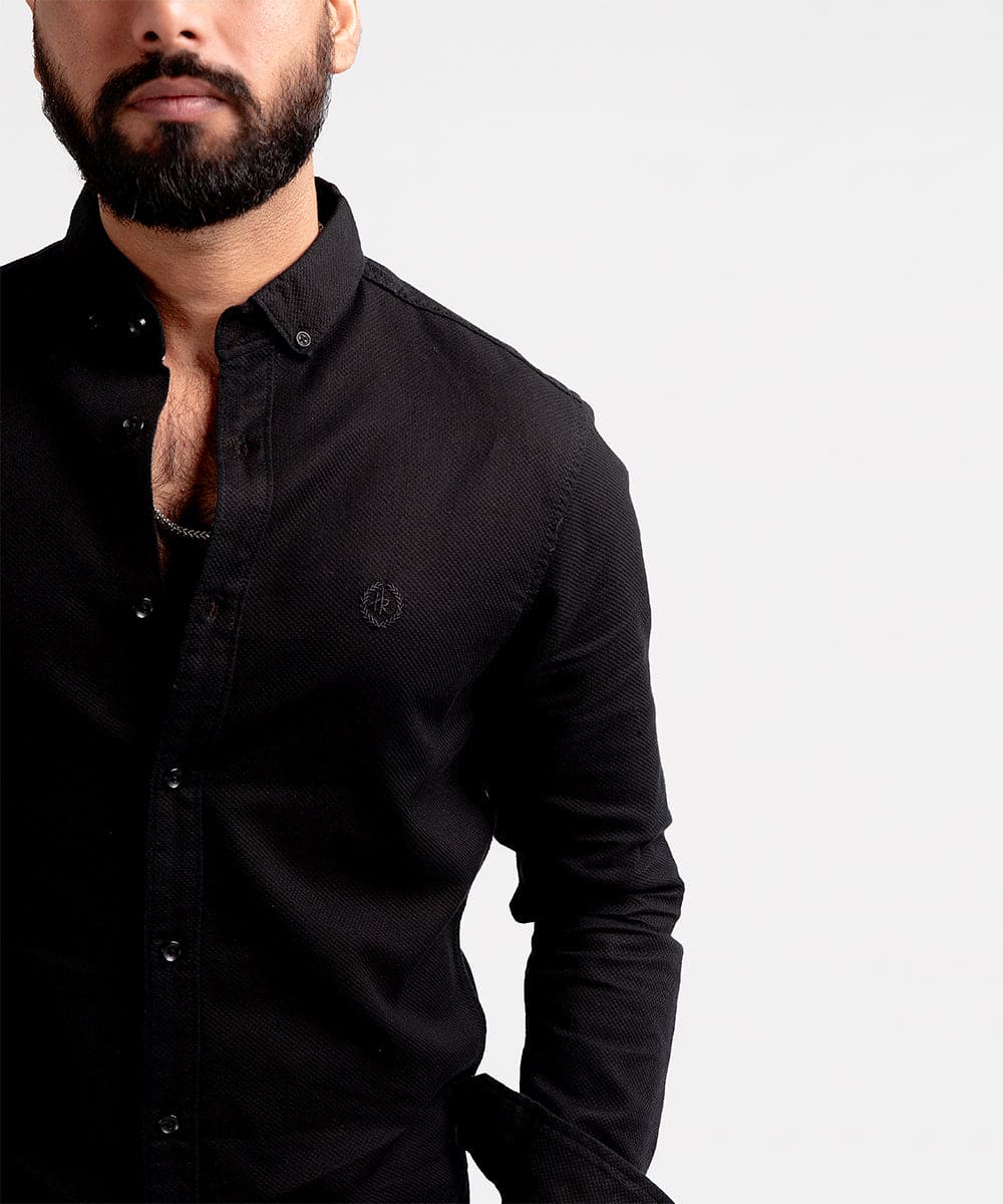 Men's Casual Shirt - Black Shc-1976 (ORG)