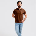 HR Clothing Men's Polo T-Shirt Brown TSH-5546