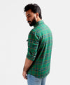 HR Clothing Men's Casual Checkered Shirt - Green