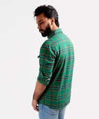 Men's Casual Checkered Shirt - Green Shc-1981 (ORG)