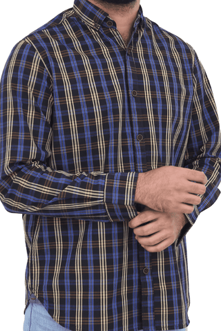 Men's Casual Shirt SHC-1722 Blue CHK