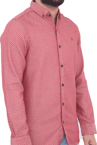 Men's Casual Shirt SHC-1717 Dotted Maroon