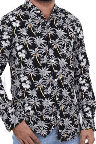 Men's Casual Shirt SHC-1741 Printed Black