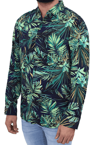 Men's Casual Shirt SHC-1741 Printed Green