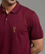 HR Clothing Men's Polo T-Shirt Maroon TSH-5518
