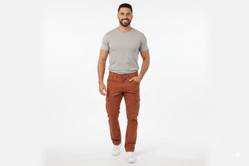 HR Clothing Men's Chino - Rust